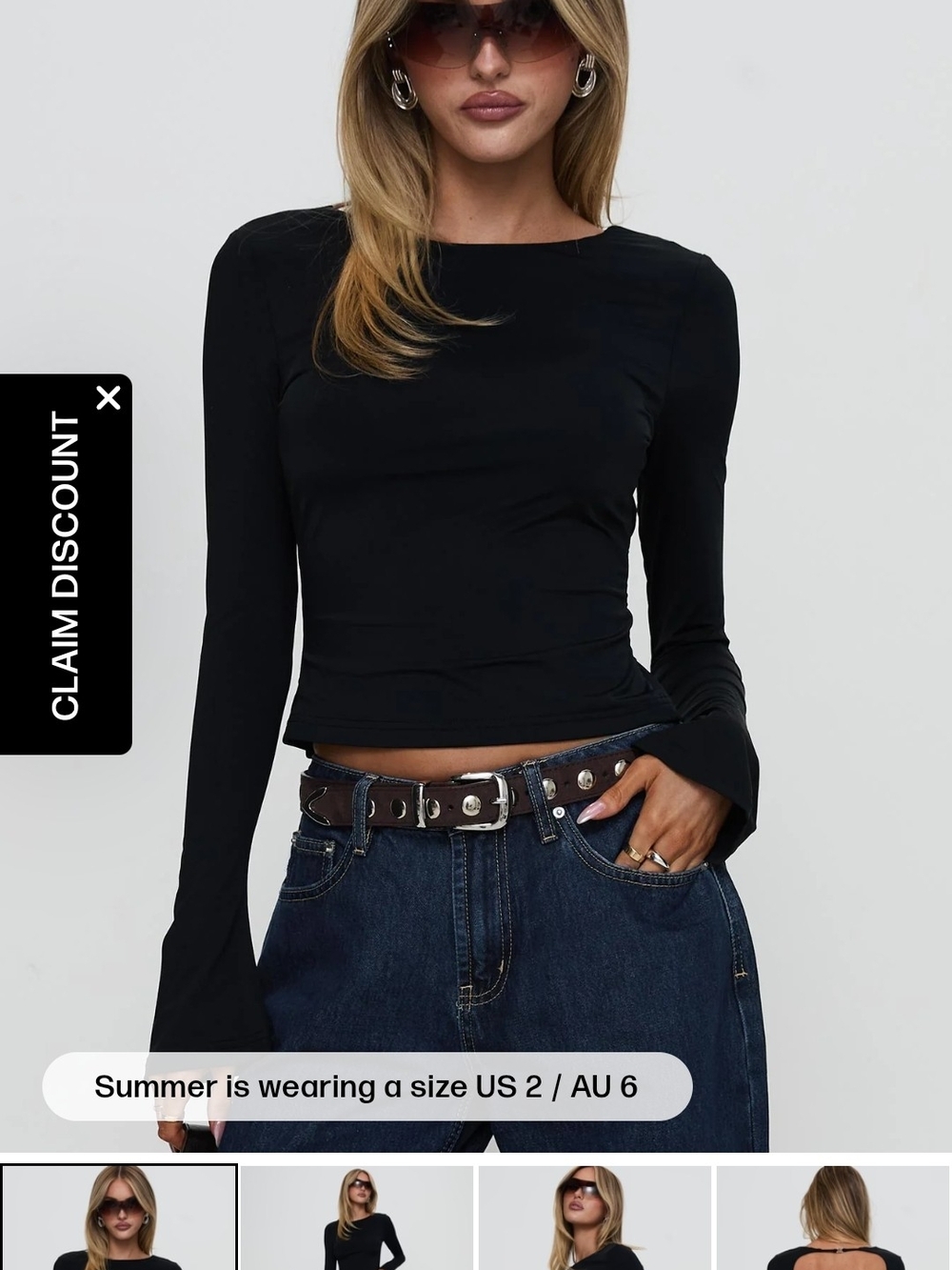 Black Long-Sleeve backless